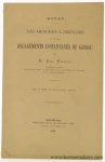 Harzé, M. Em. - Mines. Des mesures a prendre en vue des dégagements instantanés de Grisou. Extrait des Annales des Travaux Publics, Tome XLIII.