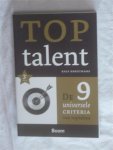 Knegtmans, Ralf - Top talent. De 9 universele criteria van toptalent