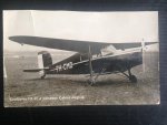 - Kaart [echte foto] van een Koolhoven F.K.43 4 persoonscabinevliegtuig
