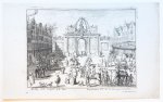 Laurens Scherm (1689-1701) after Romeyn de Hooghe (1645-1708) - [Antique print, etching] The entrance of king William III's in The Hague, published 1691.