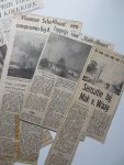 Kunstveilingen Mak van Waay B.V. - Achttien geil. krantenknipsels uit de Telegraaf met nieuws over de talrijke geveilde schilderijen, periode 1969 -1976