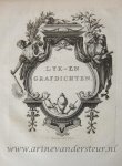 François van Bleyswijck (1671-1746) - [Antique title page, ca. 1700] LYK- EN GRAFDICHTEN, published ca. 1700, 1 p.