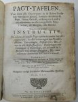 Eversdyk, C.F. - Pagt-tafelen, waar door alle On- ervaarene in de Reken -konst seer veerdig [..] prys by 't Gemet, de Morgen, ofte Bunder.
