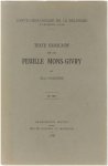 René Marlière - Geologische kaart van België op schaal 1/25.000 - Verklarende tekst van het kaartblad Mons-Givry