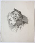 Woensel, Susanna Maria van (1782-??) (?) or Woensel, Petronella van (1785-1839) - Etching/ets: Female profile (Profiel van vrouw).