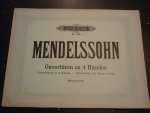 Mendelssohn-Bartholdy, Felix; (1809-1847) - Ouverturen zu 4 Handen (Neue ausgave von Richard Kleinmichel) Mendelssohn-Bartholdy, Felix; (1809-1847) - Ouverturen zu 4 Handen (Neue ausgave von Richard Kleinmichel)