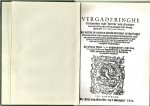 Calvijn, Johannes - Vergaderinghe in de Kercke van Geneven in 1612 vertaald uitgegeven door FELIX VAN SAMBIR te Rotterdam