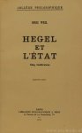 HEGEL, G.W.F., WEIL, E. - Hegel et l' état. Cinq conférences.