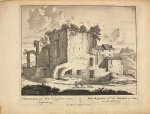 Unknown engraver, Pieter Schenk (1660-1713) - [Antique print, etching/ets, Rome] THERMARUM imp. TITI... Views of Rome [Set title] (Gezicht op Rome: Bouvalligheden van het waterbad van Titus, an een andere zij), published 1705, 1 p.