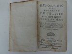 Benigne Bossuet, Jacques. - Exposition de la doctrine de l'eglise catholique sur les matiéres de controverse.