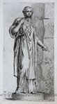Perrier, François (1594-1649) - [Antique print, etching/ets, Rome] Diana, The Zingarella, or the Petite Bohémienne ['Segmenta nobilium signorum et statuarum.'], published 1638.