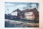 Heidkamp, Leo - Color etching (kleurenets): Rural village.