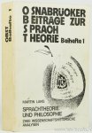 LANG, M. - Sprachtheorie und Philosophie. Zwei wissenschaftshistorische Analysen.