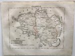 Schlieben, Wilhelm Ernst August von - Frankreich Dep 31. Nordkuesten 32. Finisterre 33. Morbihan  Originele lithografie