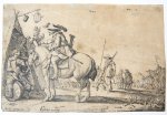 Martsz. de Jonge, Jan (Jacob) (1609-after 1647) - Etching/Ets: Soldiers in a camp/Soldaten in een kamp.