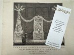 - Afbeelding der illuminatie voor het huis van de WelEdele Heer J.L. Gregory op den 8sten Maart 1788. - Afbeelding der illuminatie voor het huis van de WelEdele Heer J.L. Gregory op den 8sten Maart 1788.