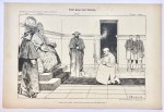 Braakensiek, Johan (1858-1940) - [Original lithograph/lithografie by Johan Braakensiek] Tak's gang naar Canossa, 18 Maart 1906, 1 pp.