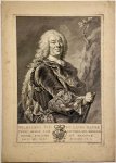Jacob Houbraken (1698-1780). - [Antique portrait print, engraving, 1755] Portrait of William VIII (Portret van Willem VIII, landgraaf van Hessen-Kassel), published 1755, 1 p.