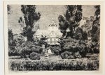 Koster, Anton Louis (1859-1937) - [Etching around 1885] "Het huis ten Bosch (achterzijde)"/Woonhuis koninklijke familie aan de achterkant.