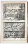 Abraham Zeeman (1695-1754) - [Antique print, etching] Het Huys Klaarenbeek / Bosch van Klaarenbeek (Gelderland), published 1730.
