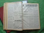 Achterbergh, J.W. van (red.) - DE BOUWVAKARBEIDER Orgaan van den Centralen Bond van Bouwvakarbeiders in Nederland, 2e, 5e, 6e en 6e jaargang: 1909, 1911, 1912 en 1913