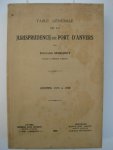 Marquet, Fernand - Table générale de la jurisprudence du port d'Anvers. Années 1915 à 1939.