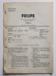 - Philips service documentatie - voor het ontvangtoestel 759A -  voor voeding uit wisselstroomnetten