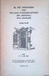 Wit, P.V. de - Bij het herdenken van 350 jaar stads-bibliotheek (en leeszaal) van Haarlem 1596-1947. Met als speciale bijdrage "De oude trap", een gelegenheidsgedicht van Guda Ratelband