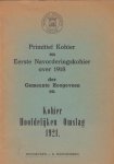  - Primitief Kohier en eeste navorderingskohier over 19189 der gemeente Hoogeveen en Kohier Hoofdelijken Omslag 1921 -