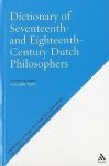 Wiep van Bunge - Dictionary of Seventeenth- and Eighteenth-Century Dutch Philosophers