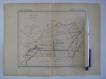  - Oudtijds grensgekleurde lithografie van de Gemeente NOORDBROEK, Groningen 1867