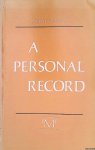 Conrad, Joseph - A Personal Record