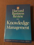  - Harvard Business Review on Knowledge Management