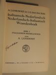 Lankhout, A, Backer, Bas J.E - Italiaansch-Nederlandsch, Nederlandsch-Italiaansch woordenboek, 2 delen in 1 band