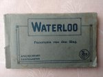  - PANORAMA, WATERLOO. Panorama van den slag van Waterloo. 12 afscheurbare zichtkaarten (uit 1912)