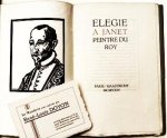 (NYPELS). RONSARD, Pierre de - Elegie a Janet Peintre du Roy. (Met een portret van de dichter door W.J. Rozendaal).