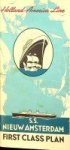 Holland-America Line - ss Nieuw Amsterdam First Class Plan