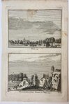 Spilman, Hendricus (1721-1784) after Beijer, Jan de (1703-1785) - [Antique city view 1737] Tiel. 1742 / Westluidensche Poort te Tiel. 1737.