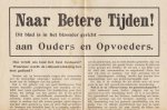 MIEROP, Lodewijk van (red.). - Naar Betere Tijden! Dit blad is in het bizonder gericht aan Ouders en Opvoeders.