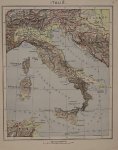 antique map (kaart). - Italie (Italia).