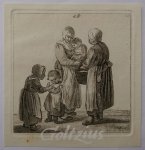 MARE, PIETER DE (1757-1796), - Two mothers with three children