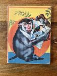  - Dierenboek met voorop 2 apen met boek (illustratie toekan), op voorplat No. 4380-2