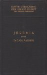Aalders, Dr. G.Ch. - De profeet Jeremia. Deel 1. Hoofdstuk 1-24 [reeks: Korte Verklaring der Heilige Schrift]