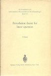 KATO, T. - Perturbation theory for linear operators.