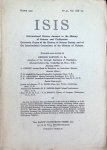 George Sarton - ISIS International Review devoted to the History of Science and Civilization Quaterly Organ of the History of Science Society N° 42, Vol XIII (3) March 1930 George Sarton - ISIS International Review devoted to the History of Science and Civilization Quaterly Organ of the History of Science Society N° 42, Vol XIII (3) March 1930