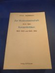 Weinreich, Otto - Zur Musikwissenschaft 1909 - 1960. Konzertkritiken 1923 - 1933 und 1945 - 1952