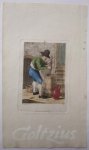 MARE, PIETER DE (1757-1796), - Man churning butter in a kitchen