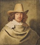Unknown artist, after Jacob Adriaensz. Backer (1608-1651) - [Antique drawing, watercolor] Portrait of Abraham Velters, ca. 1820, 1 p.