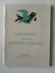  - Leesstof voor de lagere school Prospectus over lesstof eerste gedeelte veel illustraties over de nieuwe uitgave met leerstof tweede gedeelte overzicht van eerdergenoemde leerstof met de catologus boeken met druk en prijzen enz