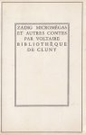 Voltaire - Zadig, Micromégas et autres contes - Bibiliothèque de Cluny